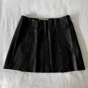 Style Addict Black Leather Mini Skirt